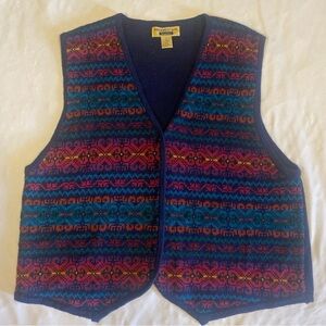 Vintage Northwest Blue Cardigan Sweater Vest